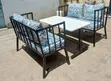 Bar Metal 2-Seater Sofa Set with Table - 1
