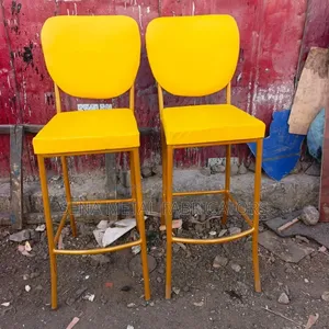 Yellow Kitchen Stools with Powder-Coating Finish