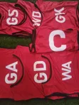 Bibs za Netball - Nyekundu, Unisex, Mpya Kabisa - 1