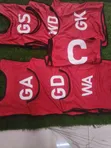 Bibs za Netball - Nyekundu, Unisex, Mpya Kabisa - 2