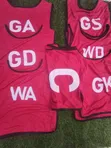 Bibs za Netball - Nyekundu, Unisex, Mpya Kabisa - 3