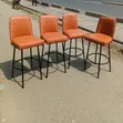 High Leather Kitchen Stools or Bar Chairs for Executive Lounges - 1