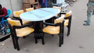 6seater Tapture With Mustard Yellow Fabric