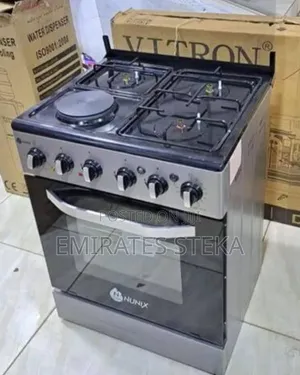 Nunix 60x60 Cooker ya Bure ya Kusimama 3+1 na Oven ya Umeme
