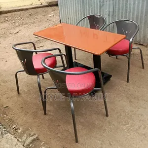 Modern Powder Coated Restaurant Set with 4x2 Table
