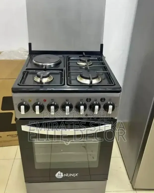 Nunix 50x55cm Standing Cooker 3+1 Gas Burners with Oven - 1