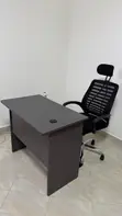 Office Desk and Adjustable Chair with Headrest - 1