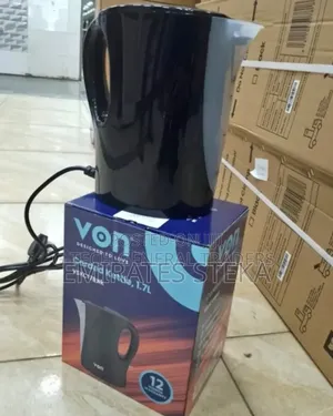 Von VKCL17CDB Kettle isiyo na Kamba – 1.7L – Nyeusi
