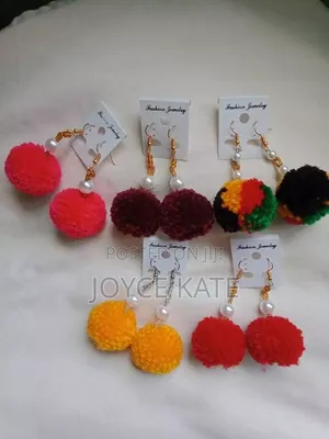 Pompom Woolen Earrings