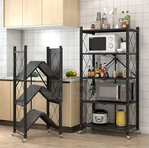 5-Layer Foldable Storage Kitchen Rack