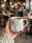 6 Pcs Mugs za Kauri za Umbo la Sufuria na Stand ya Chrome - 2