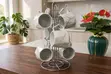 6 Pcs Mugs za Kauri za Umbo la Sufuria na Stand ya Chrome - 3