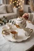 Brown Marble Luxury Tea Set - 2