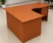 L-Shaped Cherry Office Desk 1.2m x 1.4m - 1