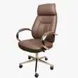 High Back Boss Leather Chair with Chrome Base - 1