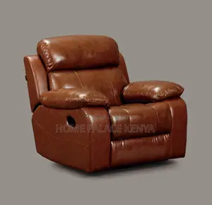 Sofa ya Kifahari ya Ngozi Moja ya Kukunja - Nyekundu
