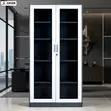 Modern Office Cabinet - 5 Adjustable Shelves, Gray Steel - 1