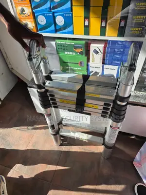 3.8M Ladder ya Telescopic Mbili - Aluminium Inayokunjwa