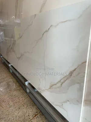 Glossy White Calacatta Sintered Stone Slab 2.6M x 0.8M