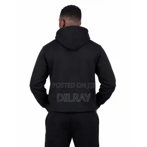 DilRay Hoodie Nyeusi ya Mraba kwa Wanaume
