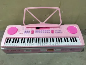 Rechargeable Electronic Piano - 61 Keys (Pink)