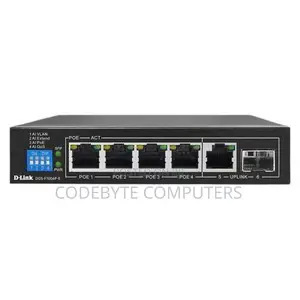 D-Link DGS-F1006P-E 6-Port Gigabit Switch with 4 PoE
