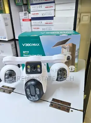 4 Lens 360° PTZ Solar 4G Sim Camera