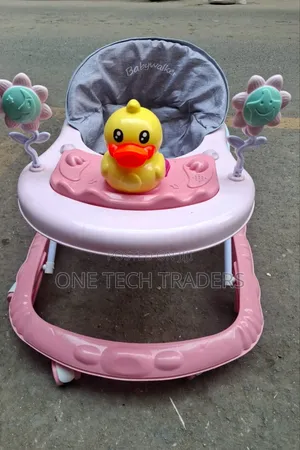 Baby Walker with Musical Toy Tray - Pink