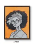 Hand Painted Acrylic Art on Canvas (A3) - 5