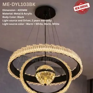 Modern LED Crystal Ring Light Chandelier