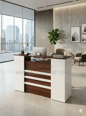 Modern Reception Office Desk - Stylish Front Office Counter