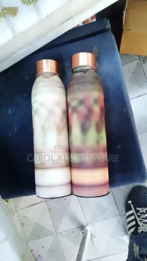1 Litre Printed Copper Water Bottle