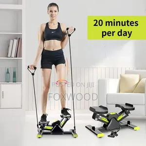 V-Shaped Mini Stair Stepper Exercise Machine with Resistance Bands
