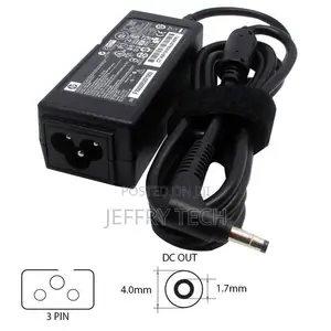 Chaja ya Laptop ya HP 19V 2.05A (4017) + Kebo - Nyeusi