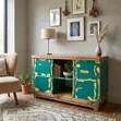 Handcrafted Rustic Wood Storage Cabinet - 2