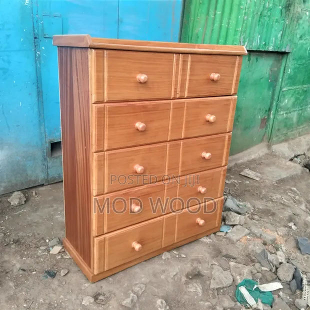 Hand-Crafted Six-Drawer Wooden Chest - 1