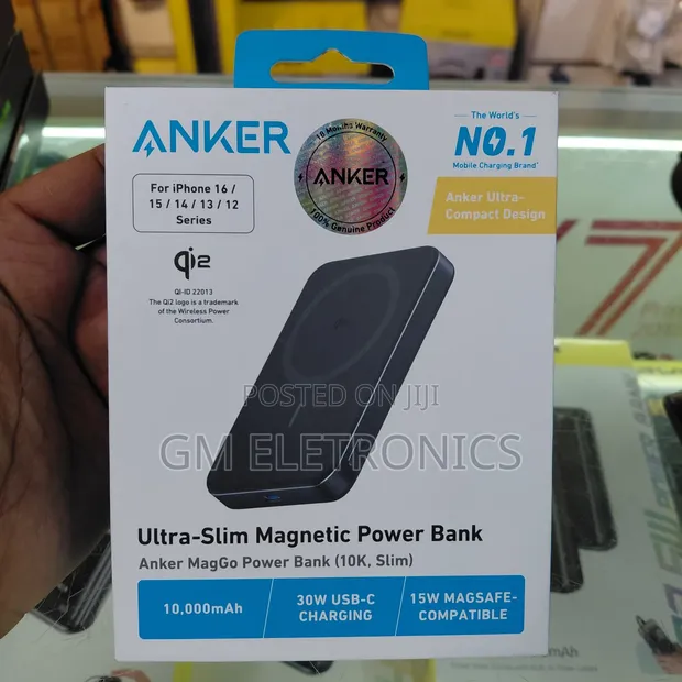 Anker MagGo Ultra-Slim Power Bank ya Magnetic 10000mAh - 1