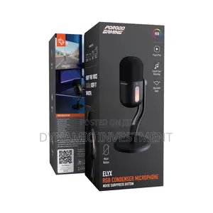 Porodo Elyx RGB Condenser Microphone kwa Streaming & Podcasting