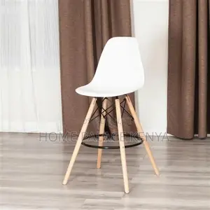 Kiti cha Baa cha Eames Style cha Urefu wa Counter - Nyeupe