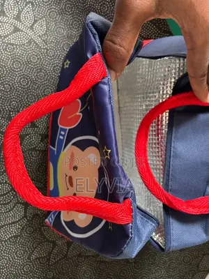 Mfuko wa Lunch wa Insulated wa Joto - Rangi ya Bluu ya Navy na Katuni