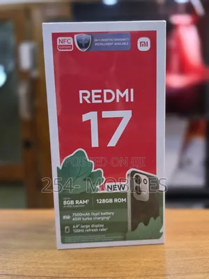 Xiaomi Redmi 17 Mpya 128GB Nyeusi