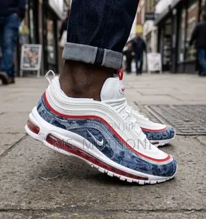 Nguo za Nike Air Max 97 'Denim Red' Sneakers