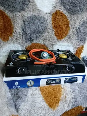 Nunix Jiko la Gesi la Burner 2 na Kioo
