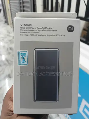Xiaomi Ultra Slim Power Bank 5000mAh - Nyeusi