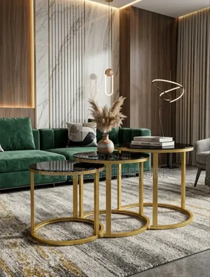Nordic 3-in-1 Set ya Meza za Kahawa Zinazoweza Kuingiliana