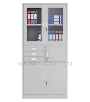 2-Door Metallic Office Cabinet with Safe