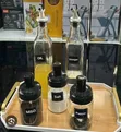 Glass 5pc Kitchen Set: Oil Bottles & Seasoning Jars - 2