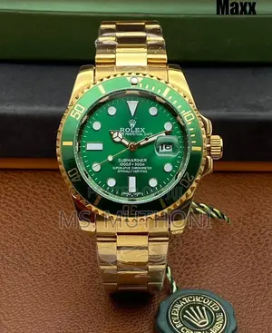 Rolex Submariner Automatic Gold/Green Watch
