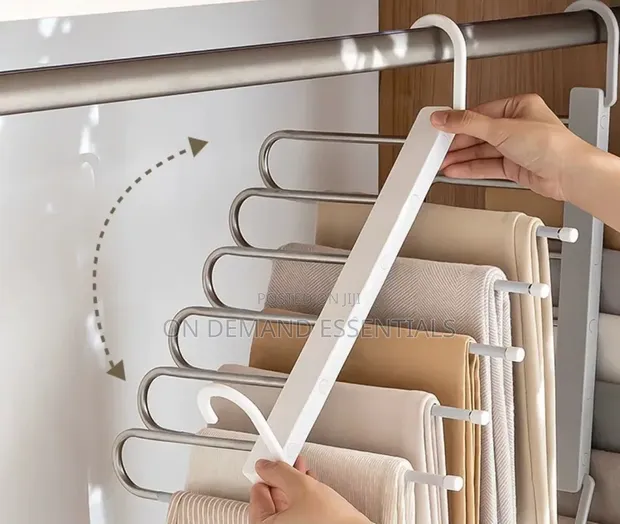 Heavy Duty 6 Layer Foldable Pants Hanger Space Saving - 1