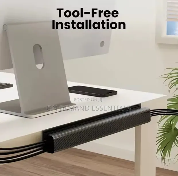 PVC Under-Desk Cable Management Tray Length: 40cm - 1